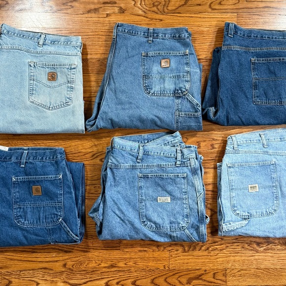 Carhartt Jeans Lot Blue Mens Size 46x30 Big & Tall - Picture 1 of 16